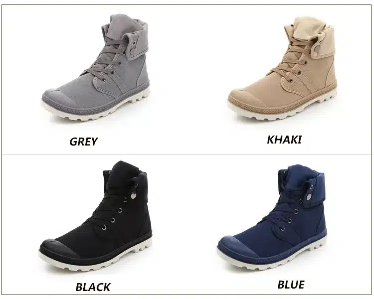 Merkmak Canvas Shoes Men Boots Leisure High Top Ankle for Male Flats Footwear Casual Spring Autumn Camouflage Blue Wholesale 13