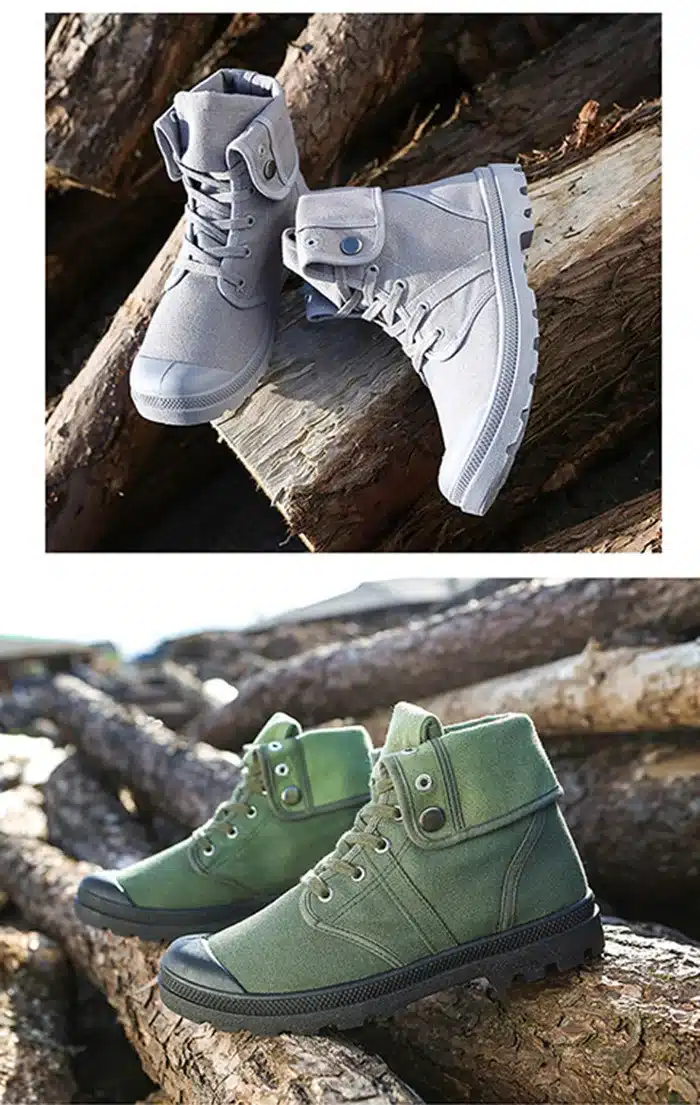 Merkmak Canvas Shoes Men Boots Leisure High Top Ankle for Male Flats Footwear Casual Spring Autumn Camouflage Blue Wholesale 24