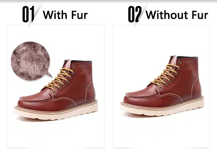 JUNJARM Men Ankle Boots Genuine Leather Mens Work Boots Fashion Men Leather Boots High Quality Black Men Winter Shoes 11