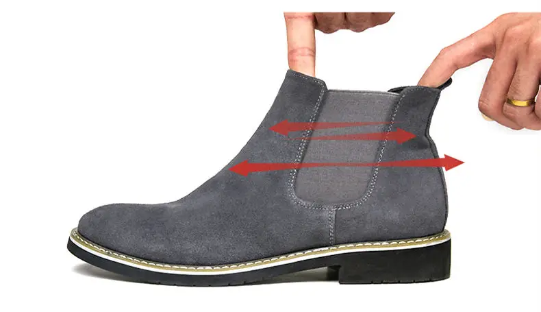 Vintage Genuine Leather Fashion Men Casual Boots Pointed Toe High Quality Male Chelsea Boots Winter Retro Shoes986 5