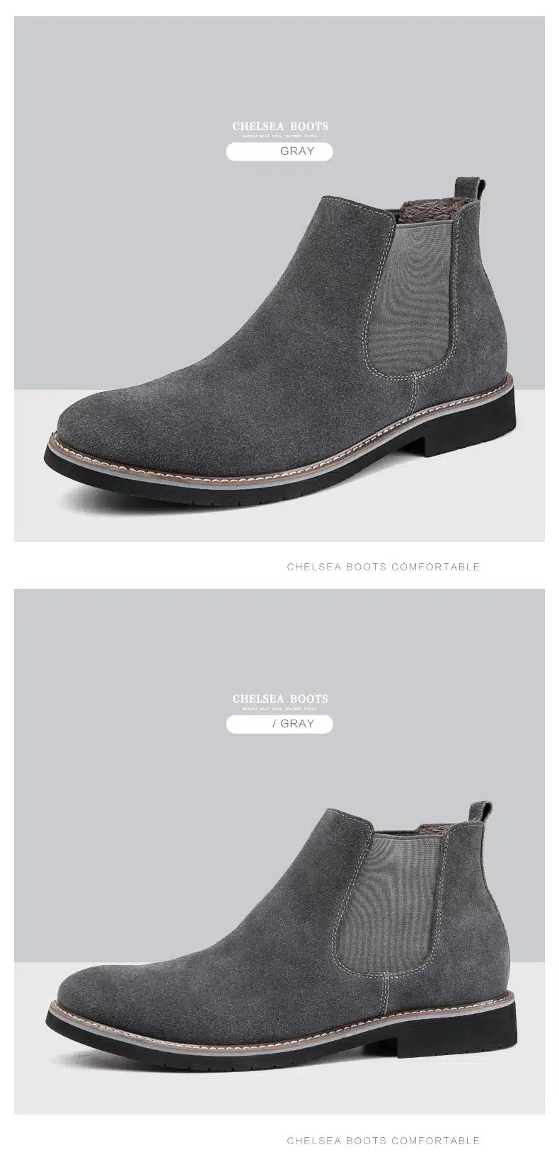 Vintage Genuine Leather Fashion Men Casual Boots Pointed Toe High Quality Male Chelsea Boots Winter Retro Shoes986 6