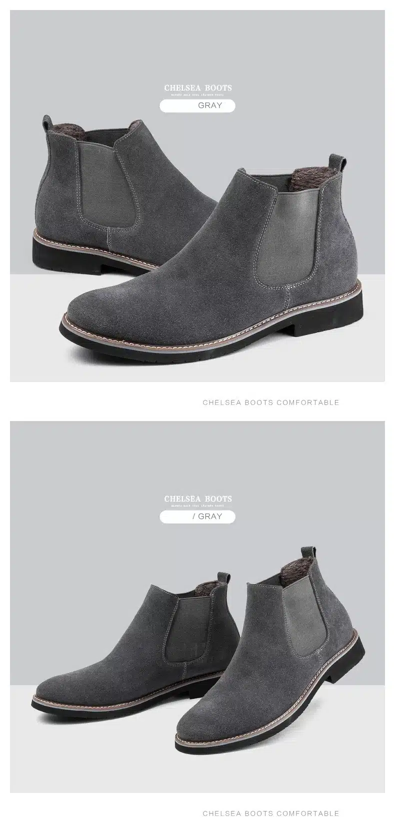 Vintage Genuine Leather Fashion Men Casual Boots Pointed Toe High Quality Male Chelsea Boots Winter Retro Shoes986 8