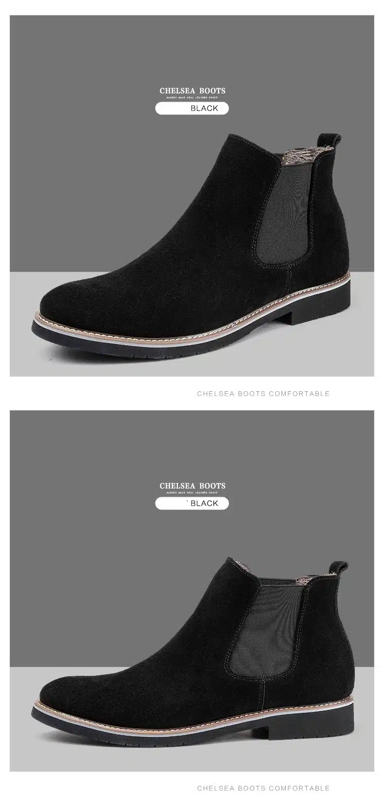 Vintage Genuine Leather Fashion Men Casual Boots Pointed Toe High Quality Male Chelsea Boots Winter Retro Shoes986 13
