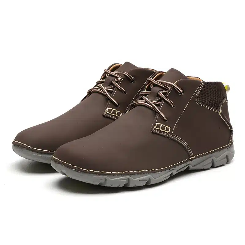 LINGGE Brand Snow Shoes Men Boots 100% Genuine Leather Warm Fur Men Boots Handmade Plus Size Men Shoes Casual Ankle Lace-Up Boot 11