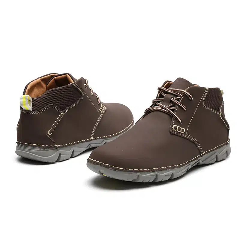 LINGGE Brand Snow Shoes Men Boots 100% Genuine Leather Warm Fur Men Boots Handmade Plus Size Men Shoes Casual Ankle Lace-Up Boot 12