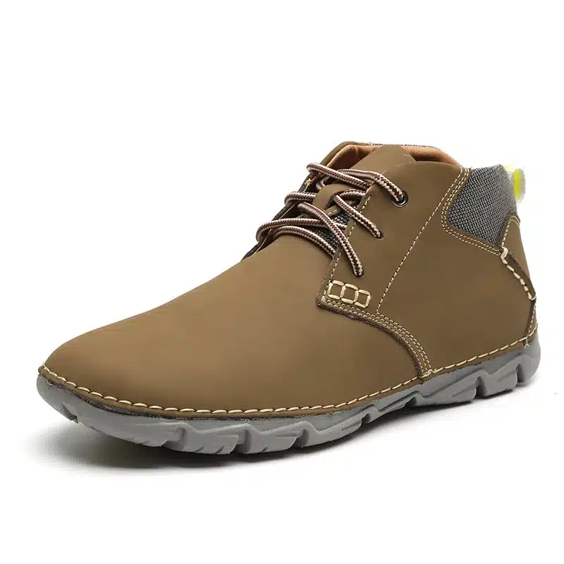 LINGGE Brand Snow Shoes Men Boots 100% Genuine Leather Warm Fur Men Boots Handmade Plus Size Men Shoes Casual Ankle Lace-Up Boot 24