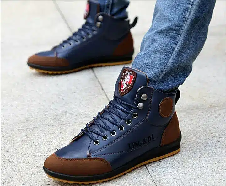 New 2018 Men Leather Boots Fashion Autumn Winter Warm Cotton Brand Ankle Boots Lace Up Men Shoes Footwear Casual Drop Shipping 15
