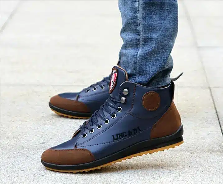 New 2018 Men Leather Boots Fashion Autumn Winter Warm Cotton Brand Ankle Boots Lace Up Men Shoes Footwear Casual Drop Shipping 16