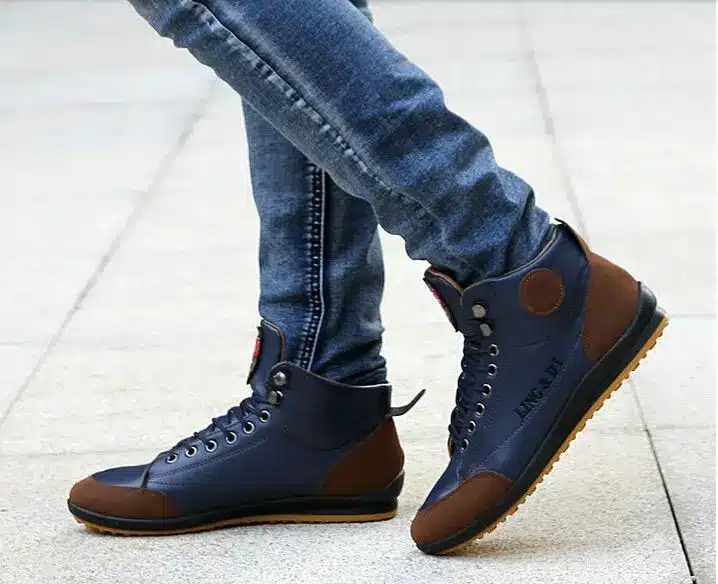 New 2018 Men Leather Boots Fashion Autumn Winter Warm Cotton Brand Ankle Boots Lace Up Men Shoes Footwear Casual Drop Shipping 17