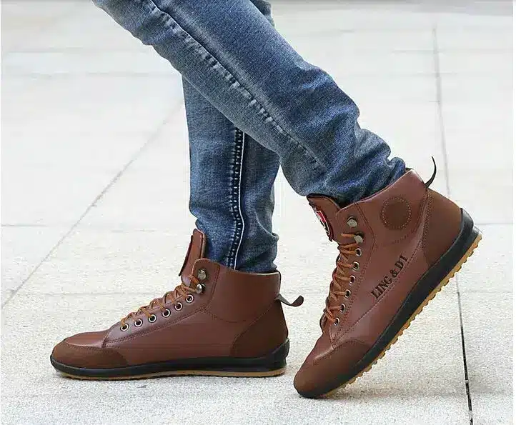 New 2018 Men Leather Boots Fashion Autumn Winter Warm Cotton Brand Ankle Boots Lace Up Men Shoes Footwear Casual Drop Shipping 20
