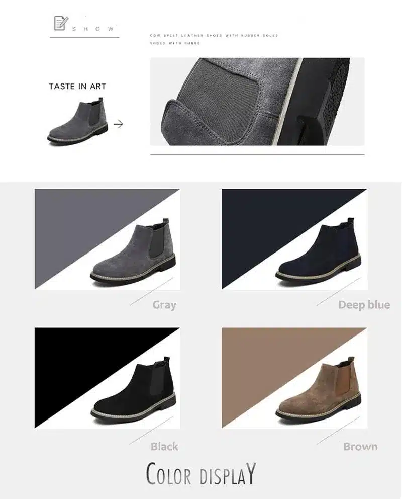 YIGER NEW Men Chelsea Boots Ankle Boots Fashion Men's Male Brand Leather Quality Slip Ons Motorcycle Man Warm Free shipping 0013 12