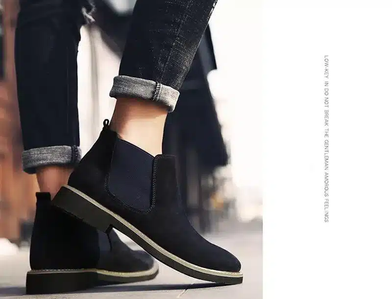 YIGER NEW Men Chelsea Boots Ankle Boots Fashion Men's Male Brand Leather Quality Slip Ons Motorcycle Man Warm Free shipping 0013 24