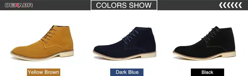DEKABR Brand Men Ankle Boots Fashion Chelsea Boots Daily Comfortable Shoes Black Classic Boots Men Work Footwear Botas Hombre 13
