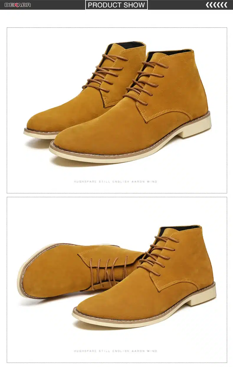 DEKABR Brand Men Ankle Boots Fashion Chelsea Boots Daily Comfortable Shoes Black Classic Boots Men Work Footwear Botas Hombre 15