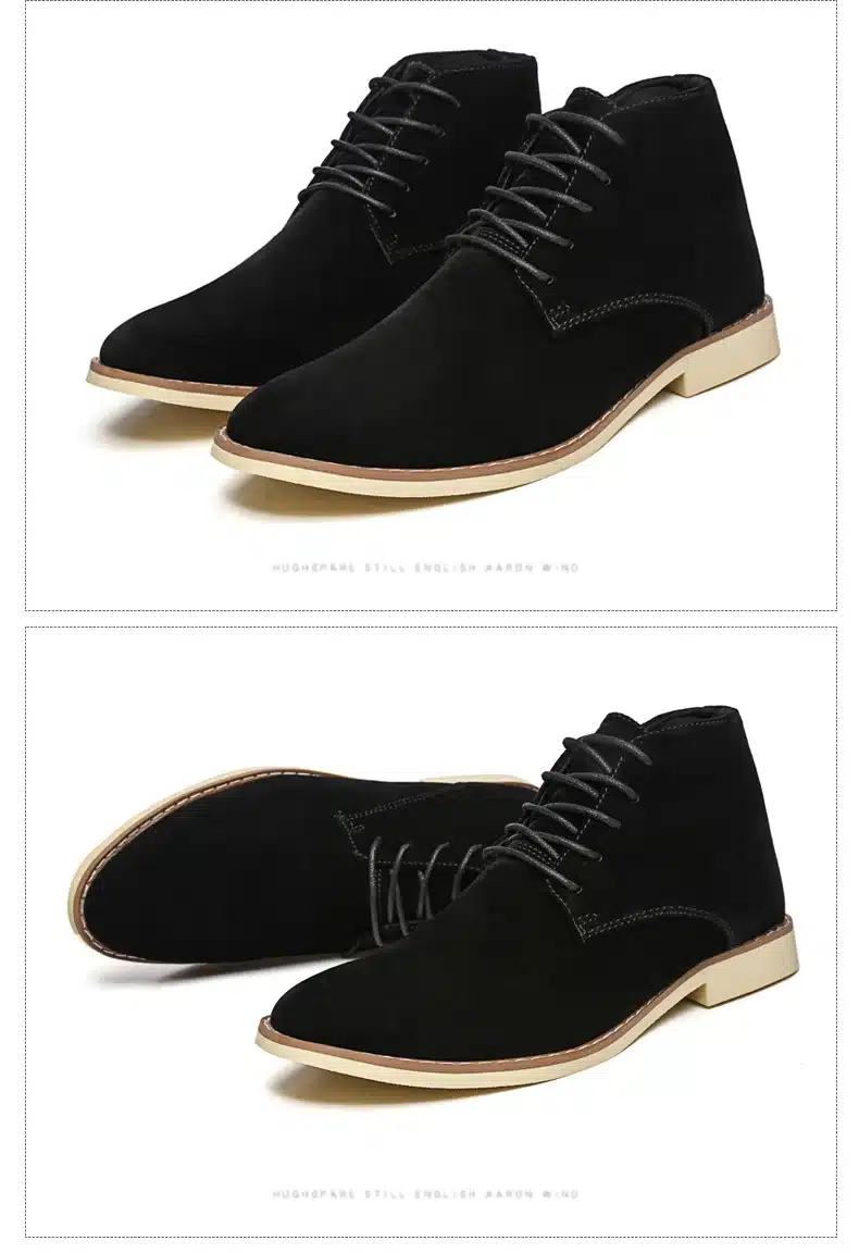 DEKABR Brand Men Ankle Boots Fashion Chelsea Boots Daily Comfortable Shoes Black Classic Boots Men Work Footwear Botas Hombre 17