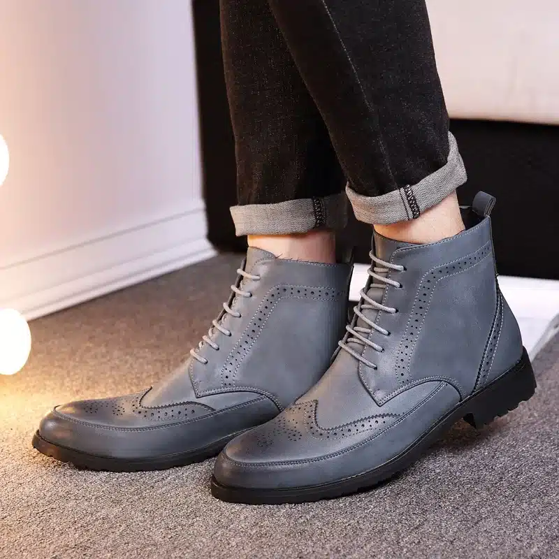 Hot 2016 Fashion Men Shoes Spring Autumn Ankle Boots Men Comfortable Brogue Shoes Men Casual Male Martin Boots Plus Size38-43 20