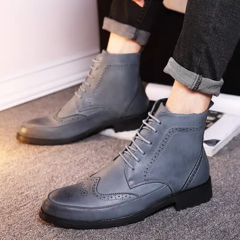 Hot 2016 Fashion Men Shoes Spring Autumn Ankle Boots Men Comfortable Brogue Shoes Men Casual Male Martin Boots Plus Size38-43 21