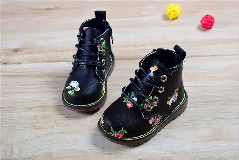 Hot sale 2018 New Spring/Autumn Children Rubber Boots Leather Non-slip Boots For Girls Waterproof Fashion Kids Boots Size 21-30 10