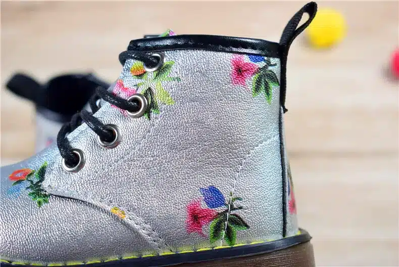 Hot sale 2018 New Spring/Autumn Children Rubber Boots Leather Non-slip Boots For Girls Waterproof Fashion Kids Boots Size 21-30 22