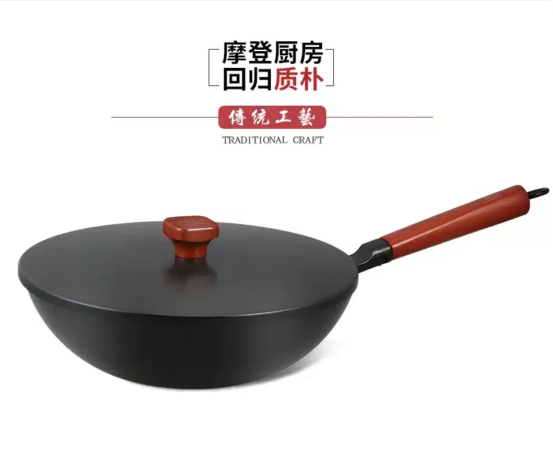 Fine iron wok wok non-stick pan less smoke old-fashioned home cast iron kitchen pot wok wx9141531 13