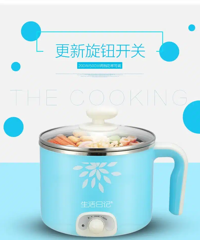 2017 Limited Stainless Pot Kitchen Appliances1.5l Small-power Mini Multifunction Stainless Cooker Fondue With A Steamer Hot Pot 5