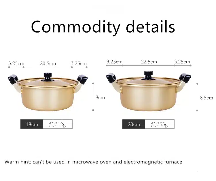 18CM/20CM Heating Pot Different Sizes Stainless Steel Instant Noodles Mike Egg Soup Cooking Pot Kitchen Cookware Free shipping 6
