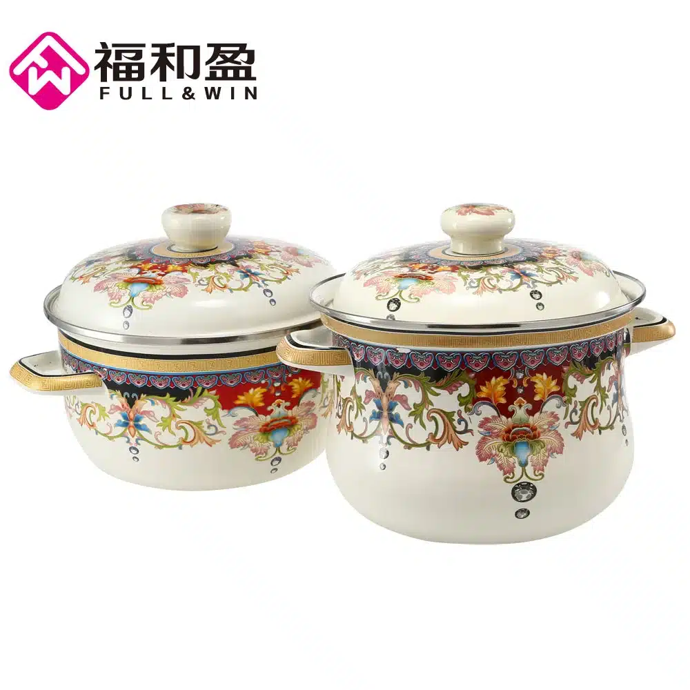 22,24cm Multi Purpose Soup Pot Enamel Pot With Toughened Enamel Cover Kitchen Pot For Gas And Induction Cooker 9