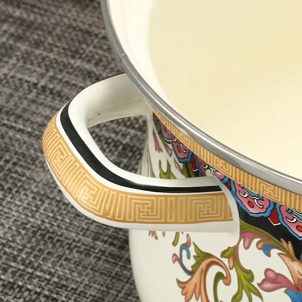 22,24cm Multi Purpose Soup Pot Enamel Pot With Toughened Enamel Cover Kitchen Pot For Gas And Induction Cooker 10