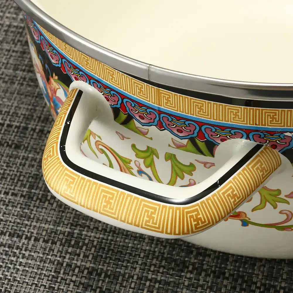22,24cm Multi Purpose Soup Pot Enamel Pot With Toughened Enamel Cover Kitchen Pot For Gas And Induction Cooker 12