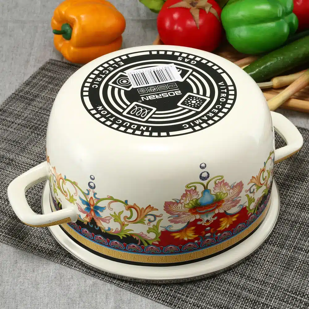 22,24cm Multi Purpose Soup Pot Enamel Pot With Toughened Enamel Cover Kitchen Pot For Gas And Induction Cooker 13