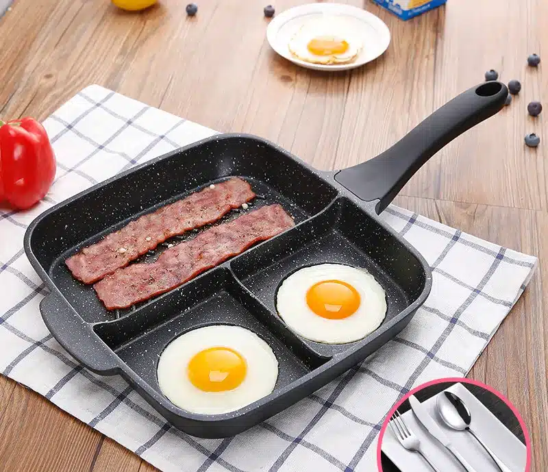 25*27cm breakfast triad titanium pan non-stick frying professional steak pan Fried pot casting general use Kitchen Cooking Tools 21