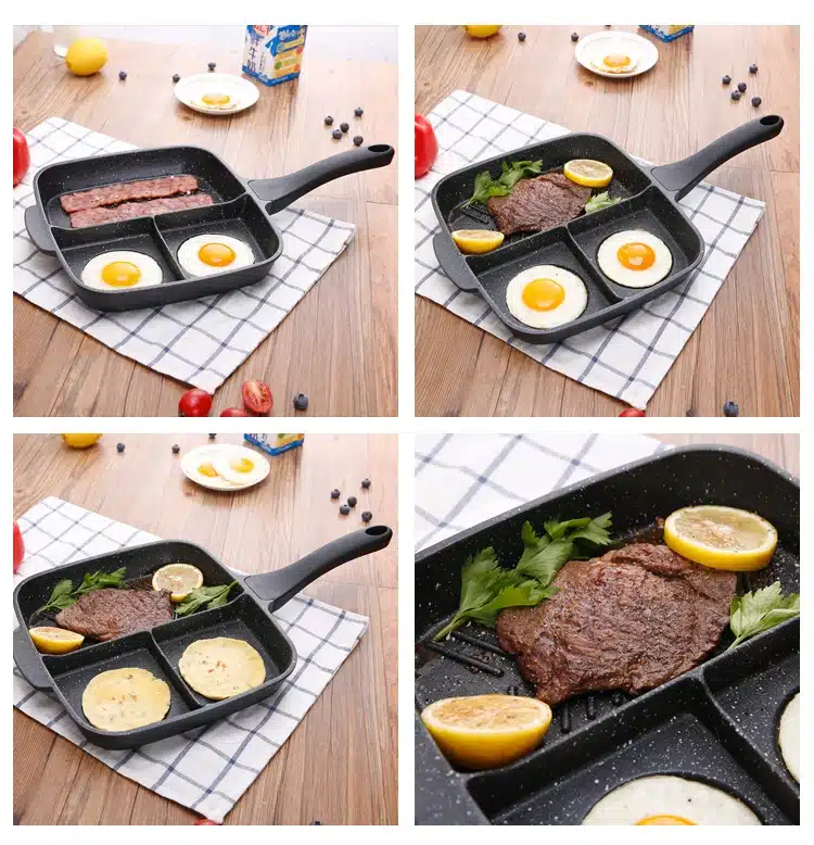 25*27cm breakfast triad titanium pan non-stick frying professional steak pan Fried pot casting general use Kitchen Cooking Tools 26