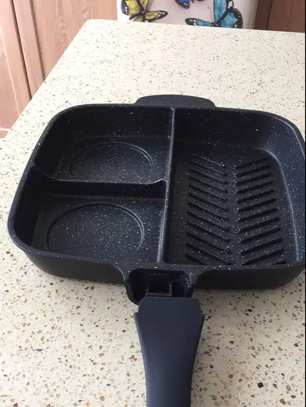25*27cm breakfast triad titanium pan non-stick frying professional steak pan Fried pot casting general use Kitchen Cooking Tools 27