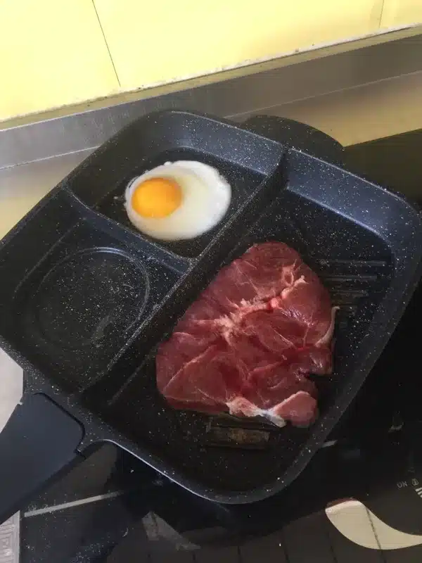 25*27cm breakfast triad titanium pan non-stick frying professional steak pan Fried pot casting general use Kitchen Cooking Tools 32
