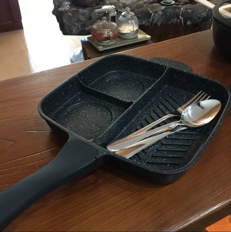 25*27cm breakfast triad titanium pan non-stick frying professional steak pan Fried pot casting general use Kitchen Cooking Tools 35