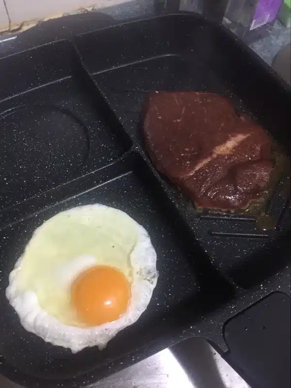 25*27cm breakfast triad titanium pan non-stick frying professional steak pan Fried pot casting general use Kitchen Cooking Tools 36