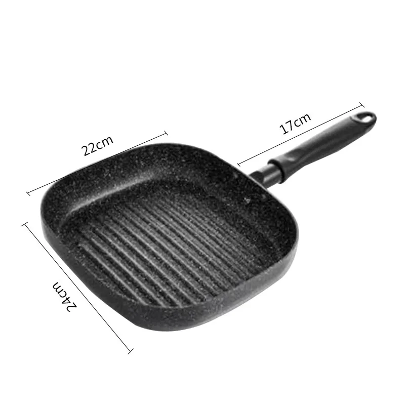 No Oil-smoke Pan Steak Frying Pan Breakfast Frying Eggs Only Use for Gas Cooker Non-Stick Pans kitchen Cooking Helper 22