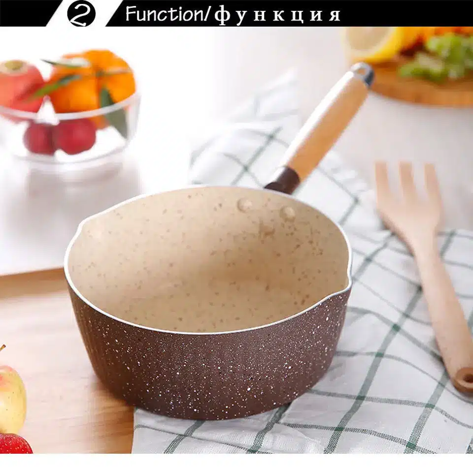 CAKEHOUD Kitchen Cooking Pot Maifan Stone Non-stick Cook Noodles Hot Milk Japanese-style Snow Pan Cooker Universal Cookware 12