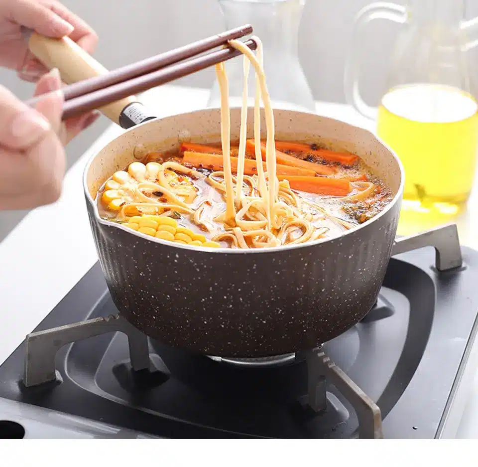 CAKEHOUD Kitchen Cooking Pot Maifan Stone Non-stick Cook Noodles Hot Milk Japanese-style Snow Pan Cooker Universal Cookware 17