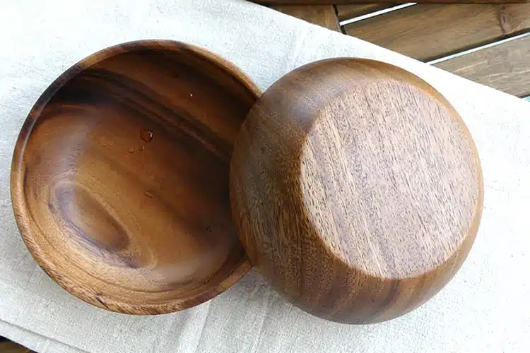Large Round Wooden Salad Bowl Premium Acacia Wood Tableware Fruit Salad Pasta Serving Plate Food Bowl Kitchen Utensils Tableware 13