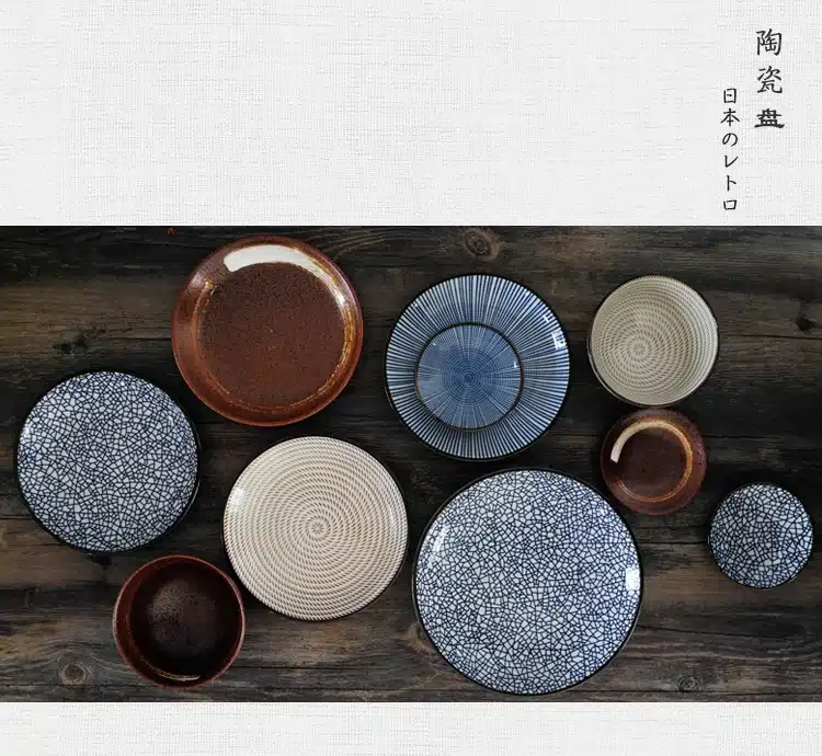 2018 New Ideas Ceramic Tableware Dinner Plates with Western Food Steak Dinner Plates 8 Inch Dishes and Plates Sets 18