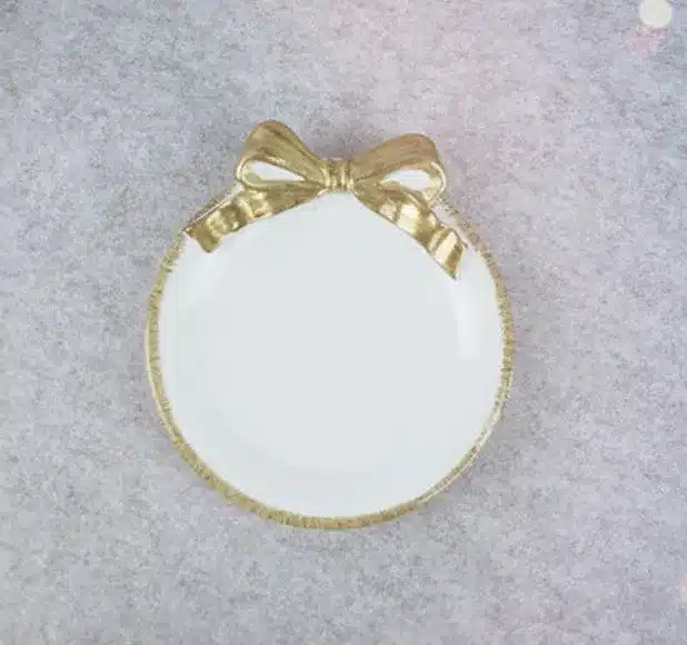 Dessert plate 11cm resin tray for afternoon tea bowknot decoration plate for cupcake decorator tools 8