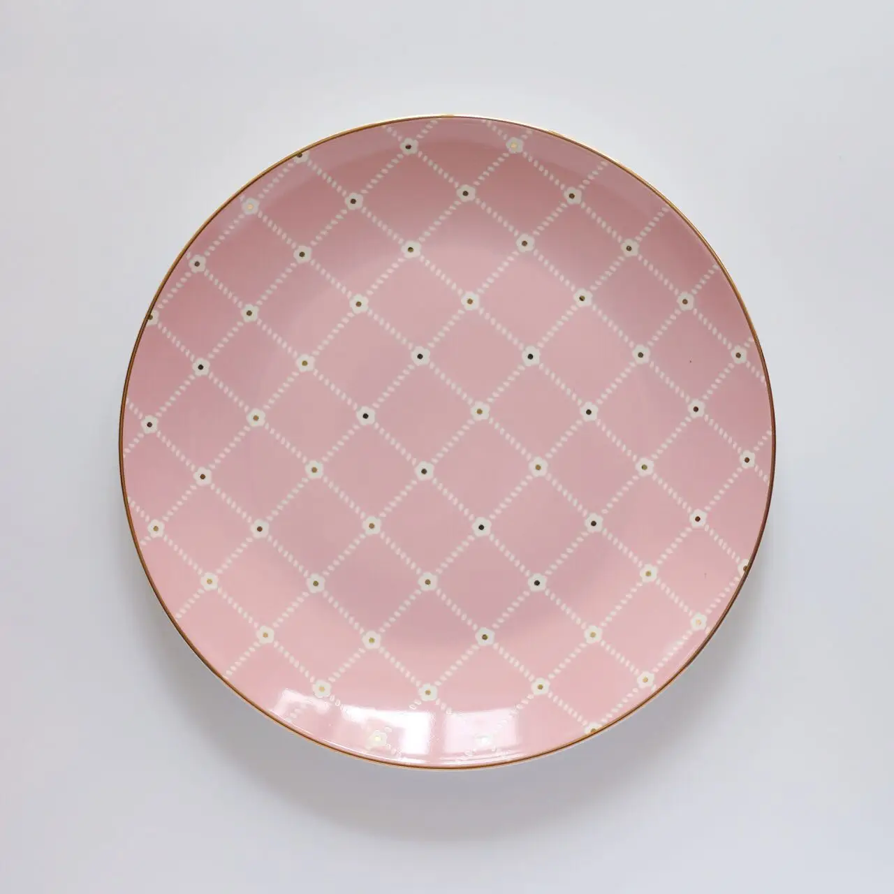 Gold Inlay Ceramic Plates Food Dishes Cookie Dessert Plate dinner plate snack tray dinnerware set 18