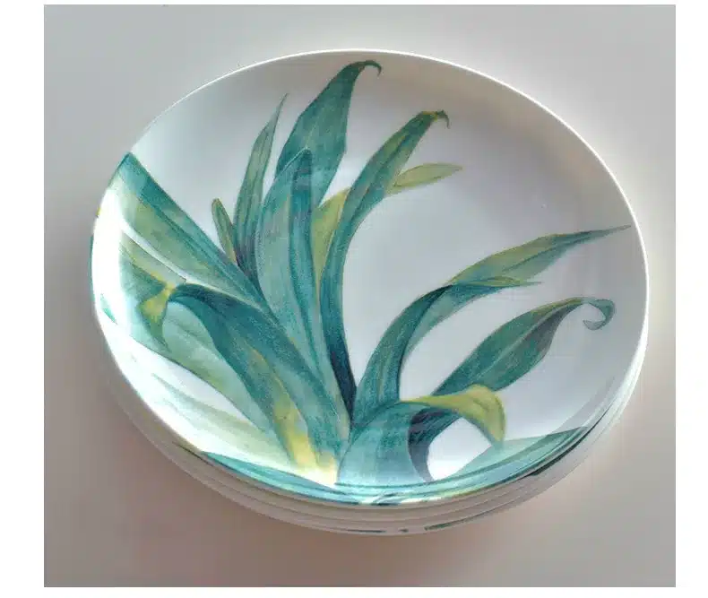 Creative Ceramic Tableware Porcelain Plate Plant Leaves Bone Plate Kitchen Morning Snack Dinner Plate 20