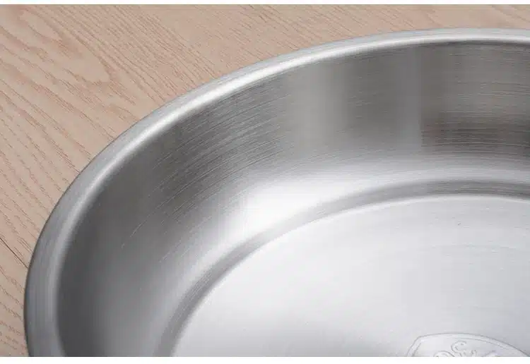 IRONX Eco-Friendly 304 Stainless steel dinner plates round family fruit dessert plate serving tray frosted polishing 1 PCS 4