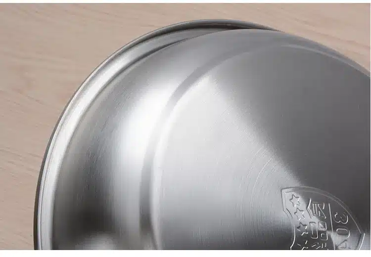 IRONX Eco-Friendly 304 Stainless steel dinner plates round family fruit dessert plate serving tray frosted polishing 1 PCS 6