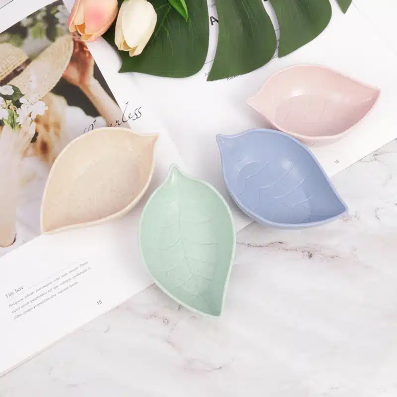 CARRYWON Small Bowl Leaves Shape Baby Kids Dish Bowl Wheat Straw Soy Sauce Dish Rice Bowl Plate Food Container Mixing Soup Bowl 19