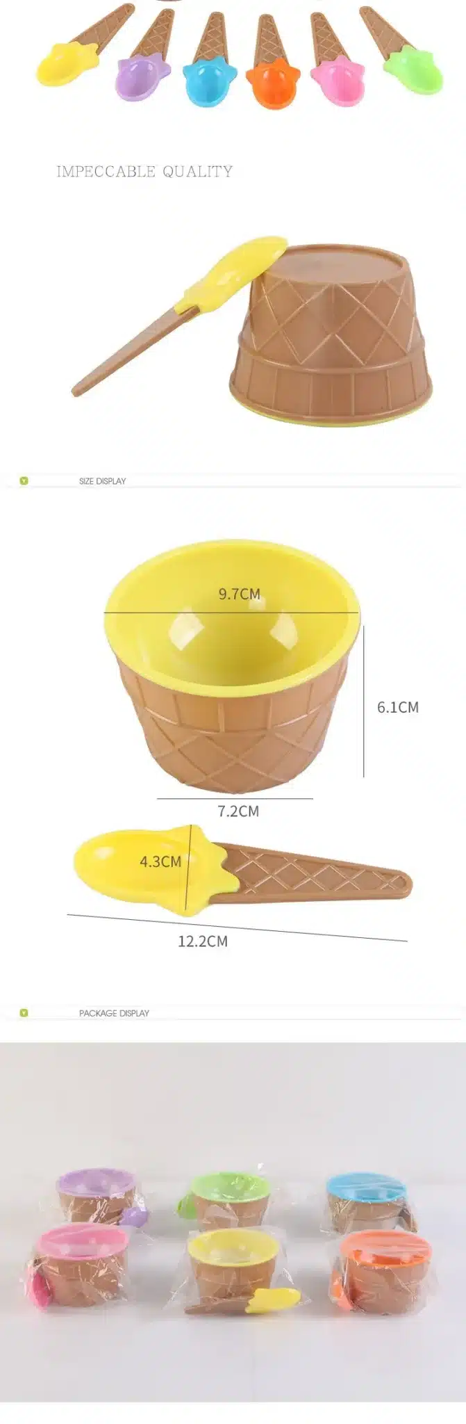 XUNZHE 1Set Cute Candy Color Children Ice Cream Mini Bowls Kids Round Rice Soup Bowl Kitchen Utensil Food Container Dessert Bowl 4