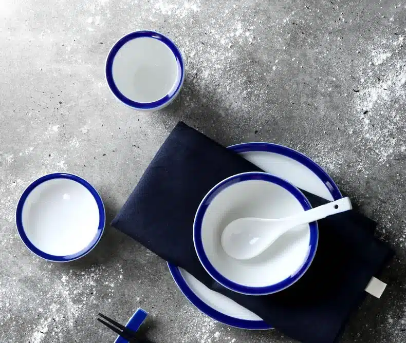 4 Pcs Set Simple Modern Hotel Kitchen Dinnerware Accessories 1 Person Dinner Set Creative Tableware Ceramic Mug Spoon Plate Bowl 3