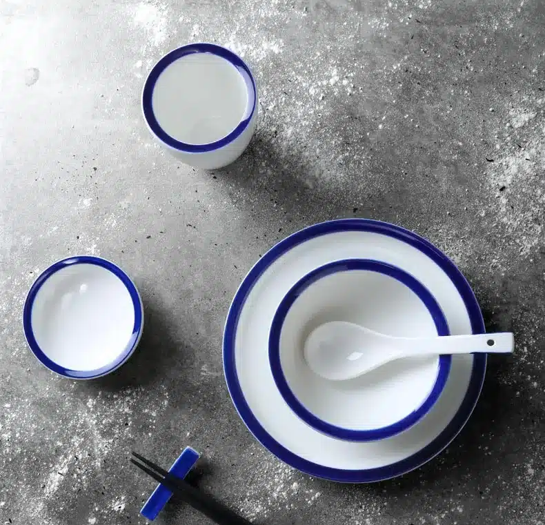 4 Pcs Set Simple Modern Hotel Kitchen Dinnerware Accessories 1 Person Dinner Set Creative Tableware Ceramic Mug Spoon Plate Bowl 5